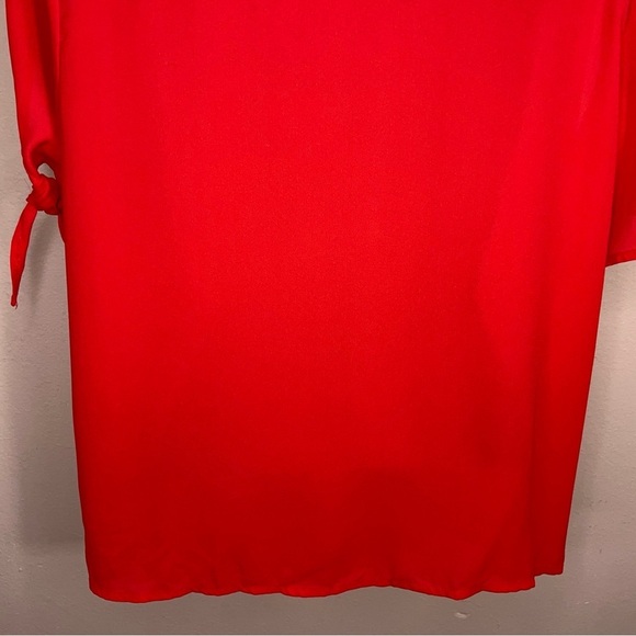 Medium Red Short Sleeve Blouse Shein Retro Classic Roomy Fit - Picture 10 of 13